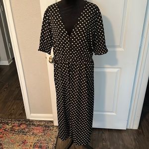 Polka dot midi dress
